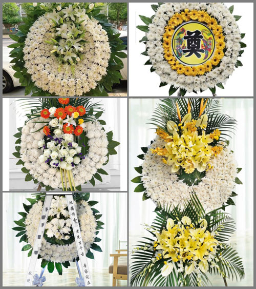 湖北孝感市大悟县新城镇五冲村花圈速递